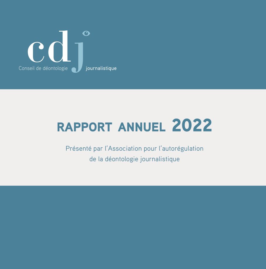 Couverture du rapport annuel du CDJ pour l'année 2022