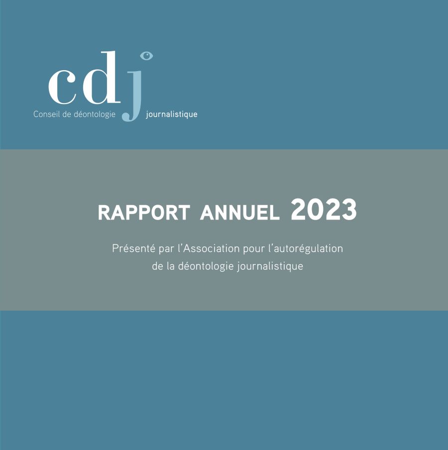 Couverture du rapport annuel du CDJ pour l'année 2023